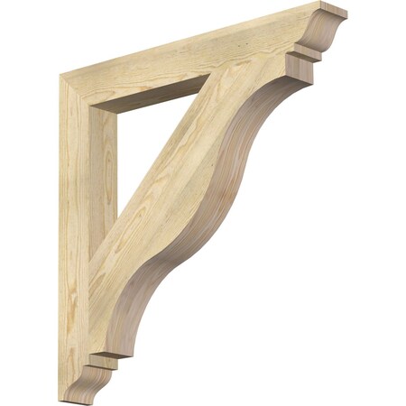 Ekena Millwork Funston Traditional Rough Sawn Bracket, Douglas Fir, 4"W x 32"D x 32"H BKT04X32X32FST01RDF